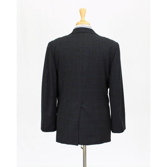 Bespoke Black Suit with Gray Check Pattern - Picture 9 of 15